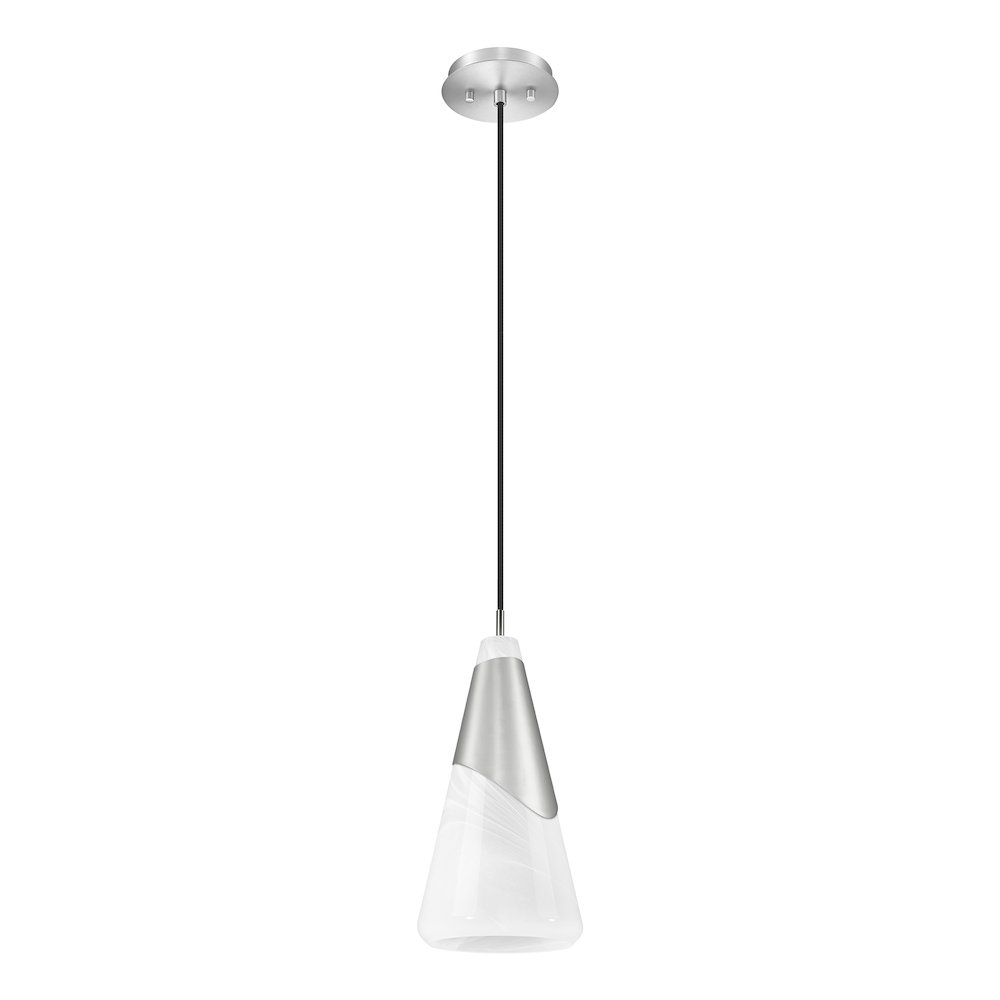 Z-Lite Aimie 1 Light Pendant, Brushed Nickel. Picture 5