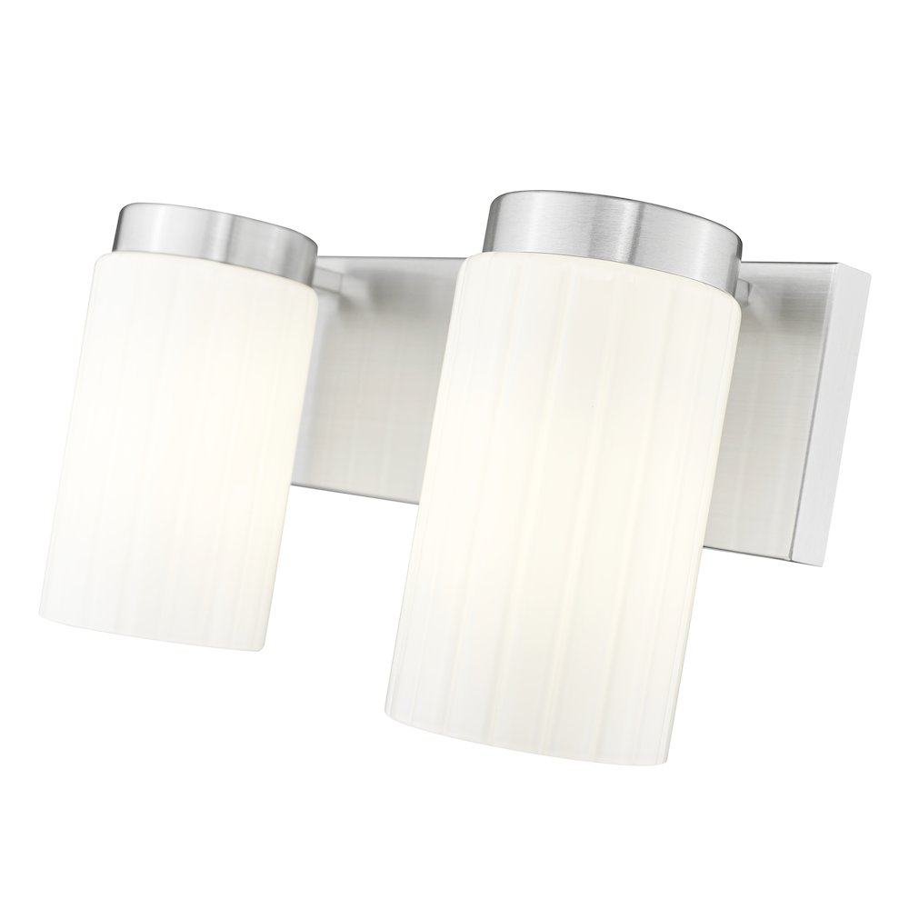 Z-Lite Burk 2 Light Vanity, Brushed Nickel. Picture 4