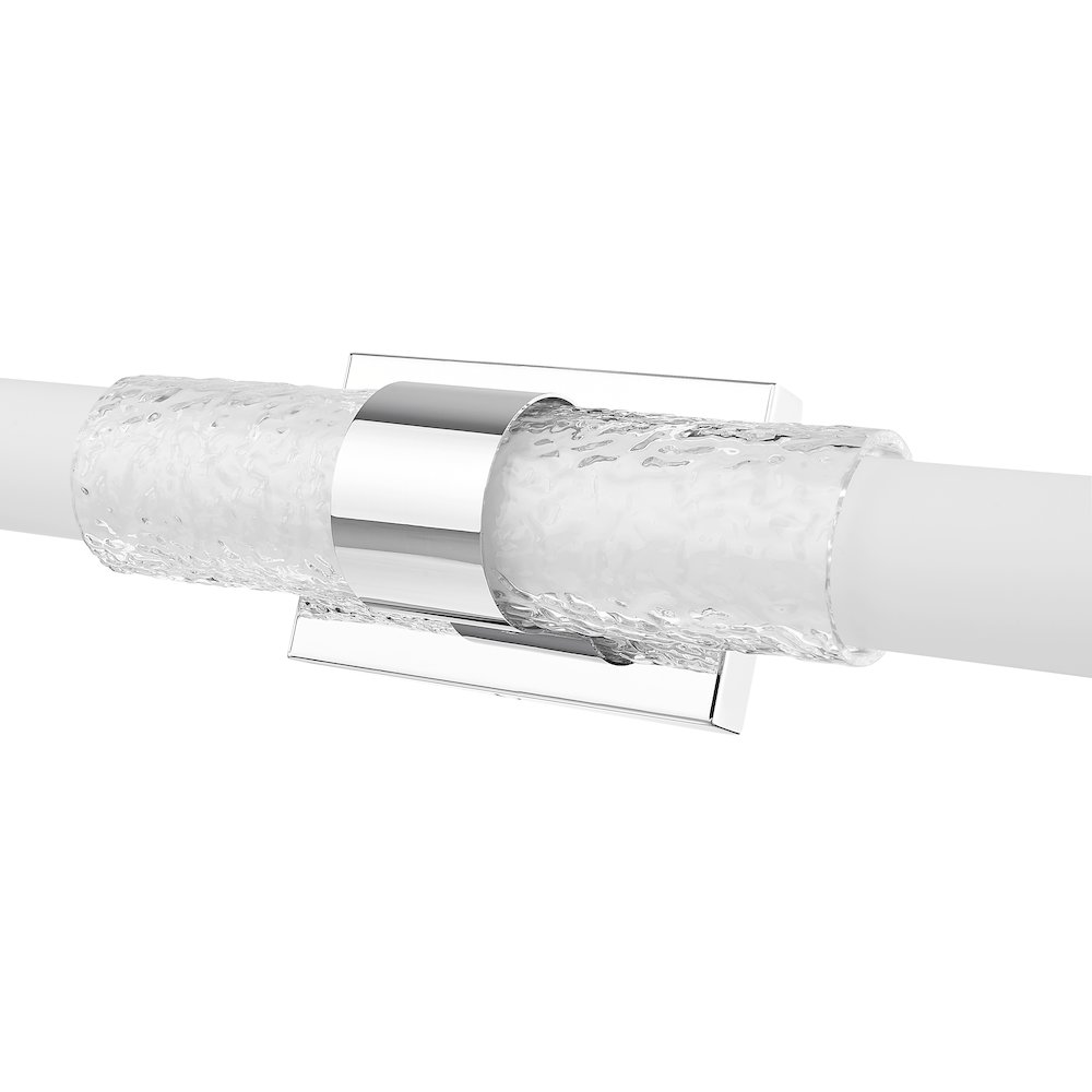 Z-Lite Egon 1 Light Vanity in Chrome color, Steel frame. Picture 4