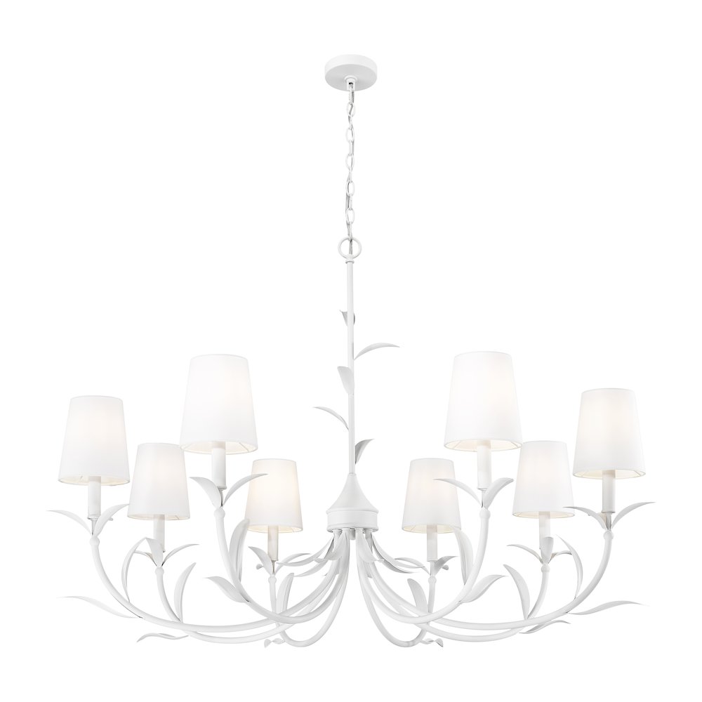 Z-Lite 8 Light Chandelier, Textured White. Picture 3
