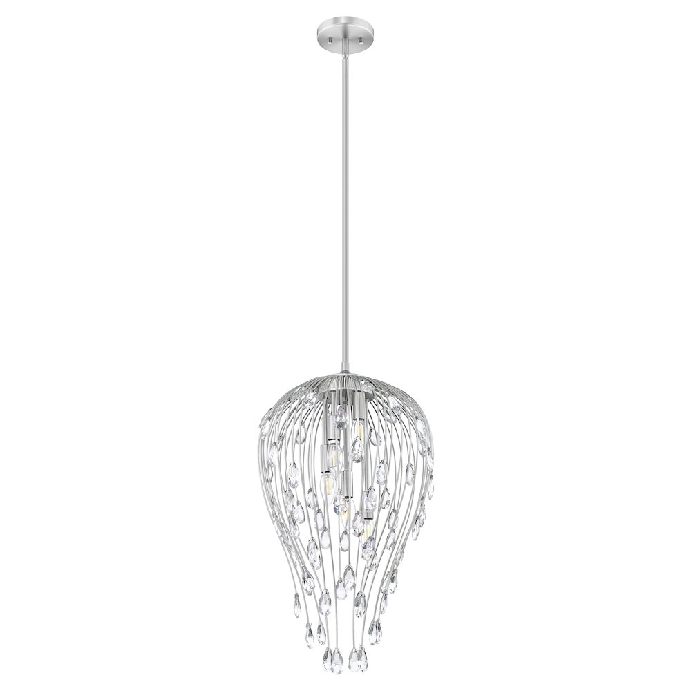 Z-Lite 5 Light Pendant, Brushed Nickel. Picture 7