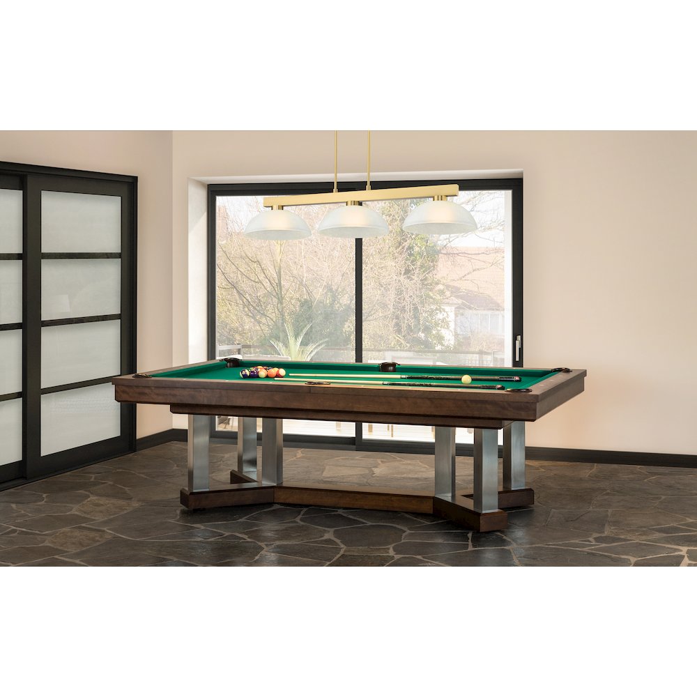 Z-Lite Cobalt 3 Light Billiard, Steel Frame, White Linen Shade Color. Picture 6