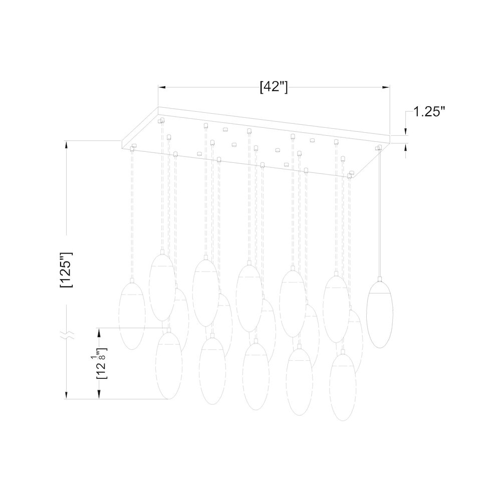 Z-Lite 17 Light Linear Chandelier. Picture 8