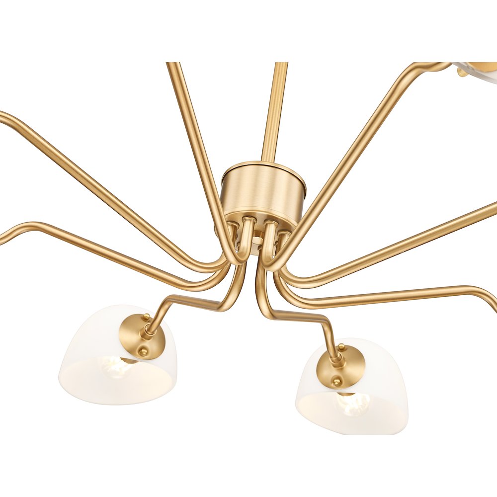 Z-Lite 8 Light Chandelier, Modern Gold. Picture 4