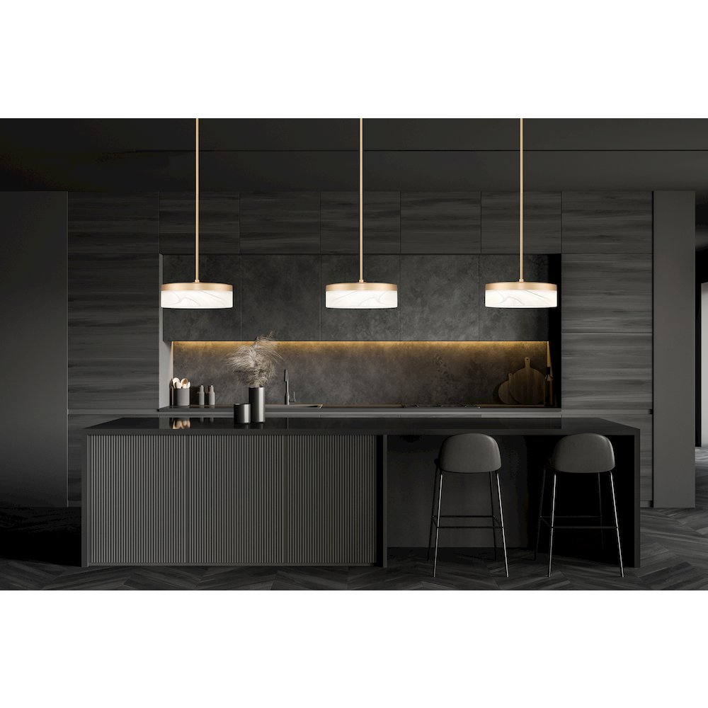 Z-Lite 1 Light Pendant, Modern Gold. Picture 6