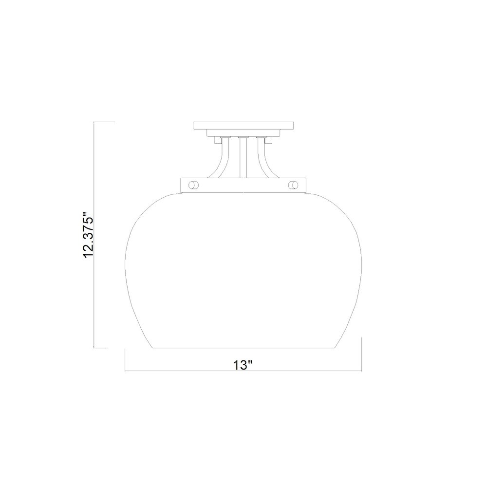 Z-Lite 1 Light Semi Flush Mount, Burnished Brass. Picture 8