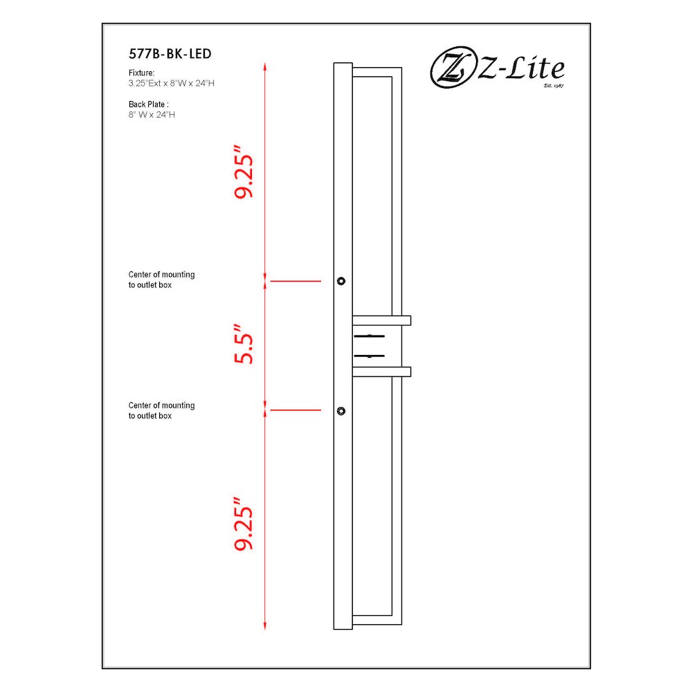 Z-Lite 2 Light Outdoor Wall Light. Picture 9