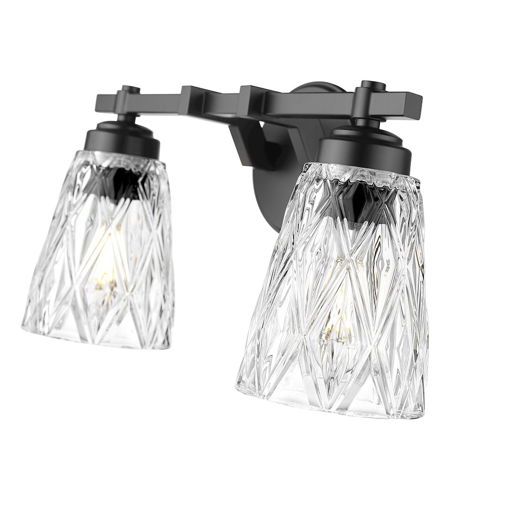 Z-Lite 2 Light Vanity, Matte Black. Picture 4