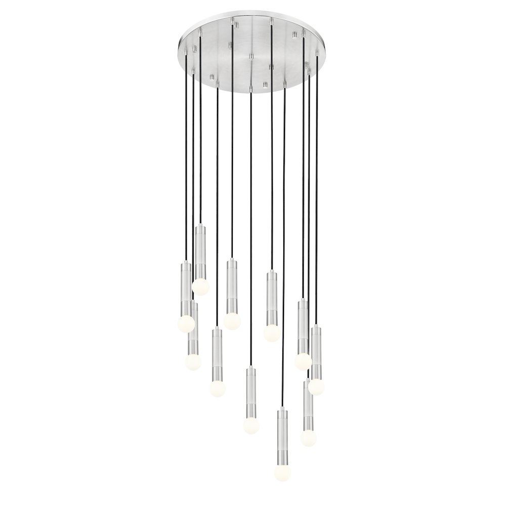 Z-Lite Stari 11 Light Chandelier in Brushed Nickel color, Steel frame. Picture 2