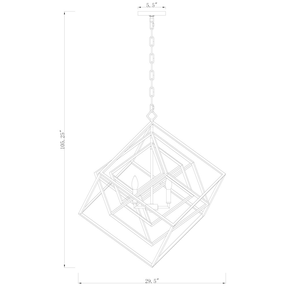 Z-Lite 4 Light Chandelier. Picture 8