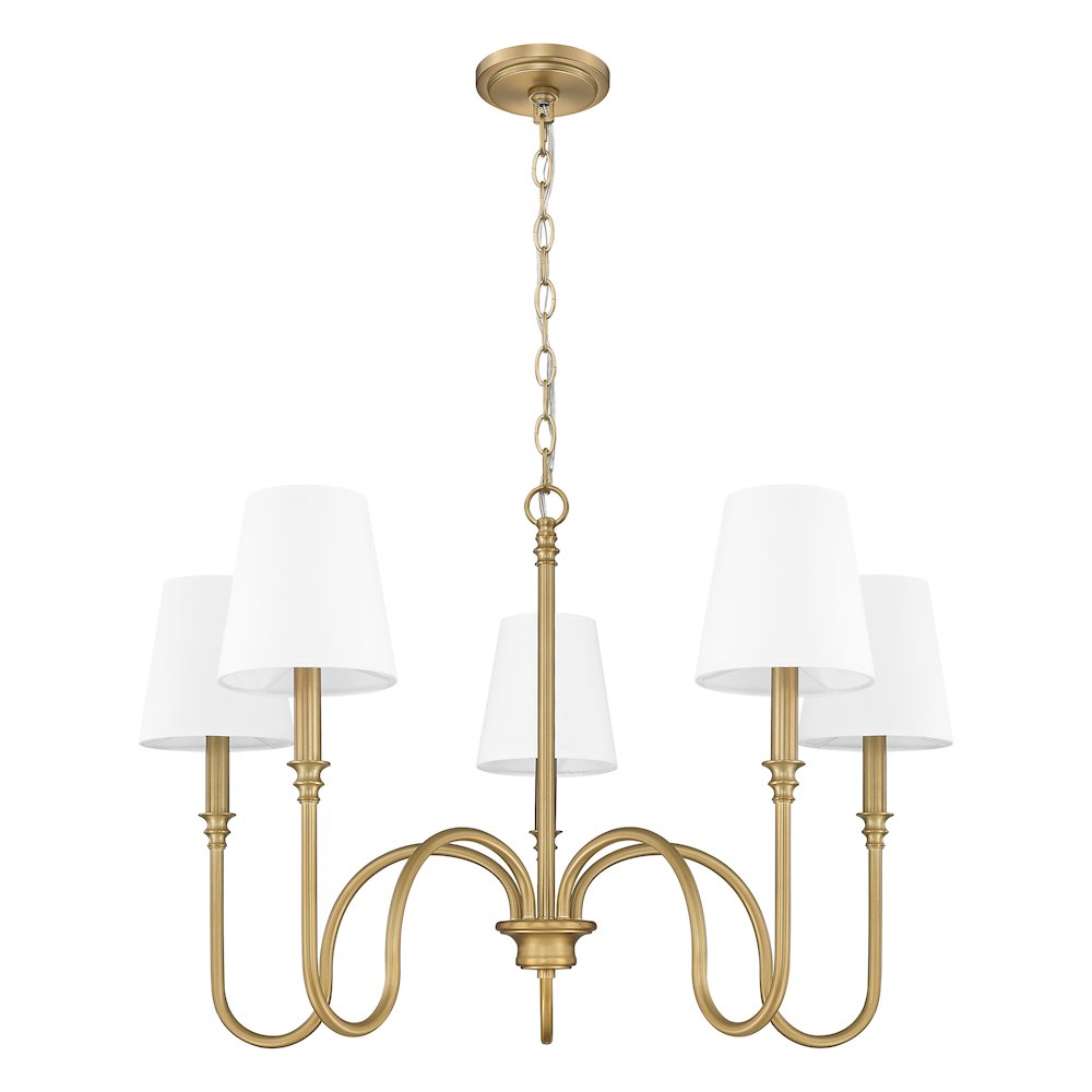 Z-Lite 5 Light Chandelier, Rubbed Brass. Picture 7