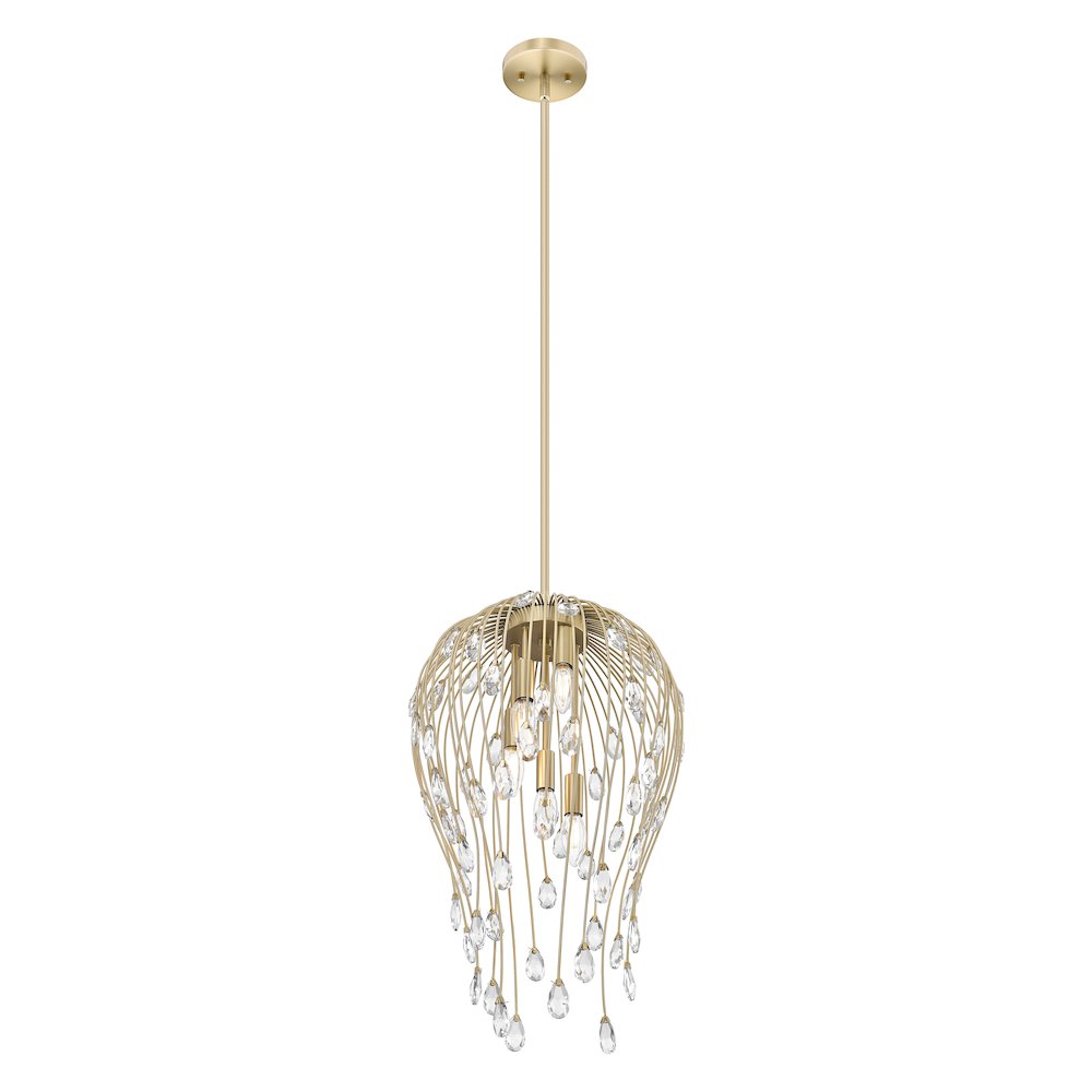 Z-Lite 5 Light Pendant, Modern Gold. Picture 2
