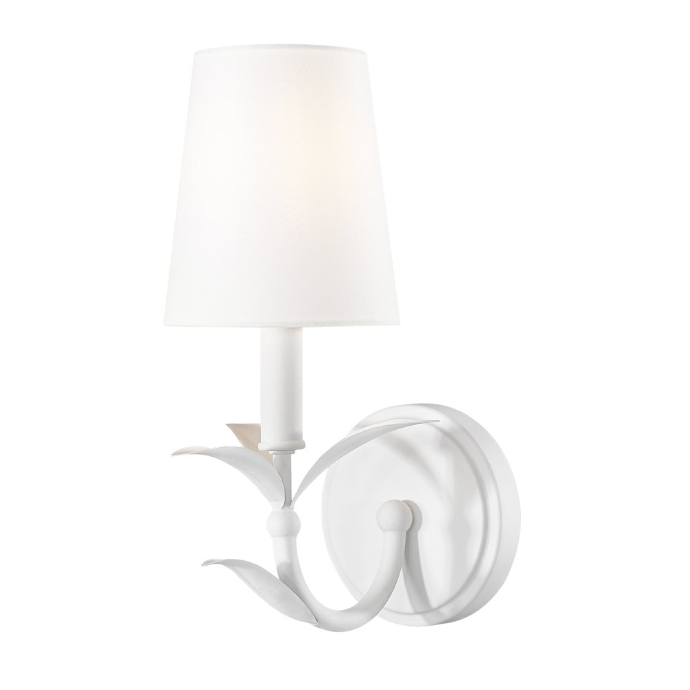 Z-Lite 1 Light Wall Sconce, Textured White. Picture 1