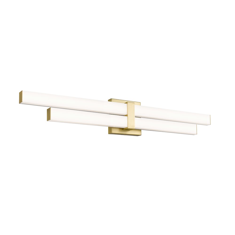 Z-Lite Zane 2 Light Vanity in Modern Gold Frame Finish. Picture 2