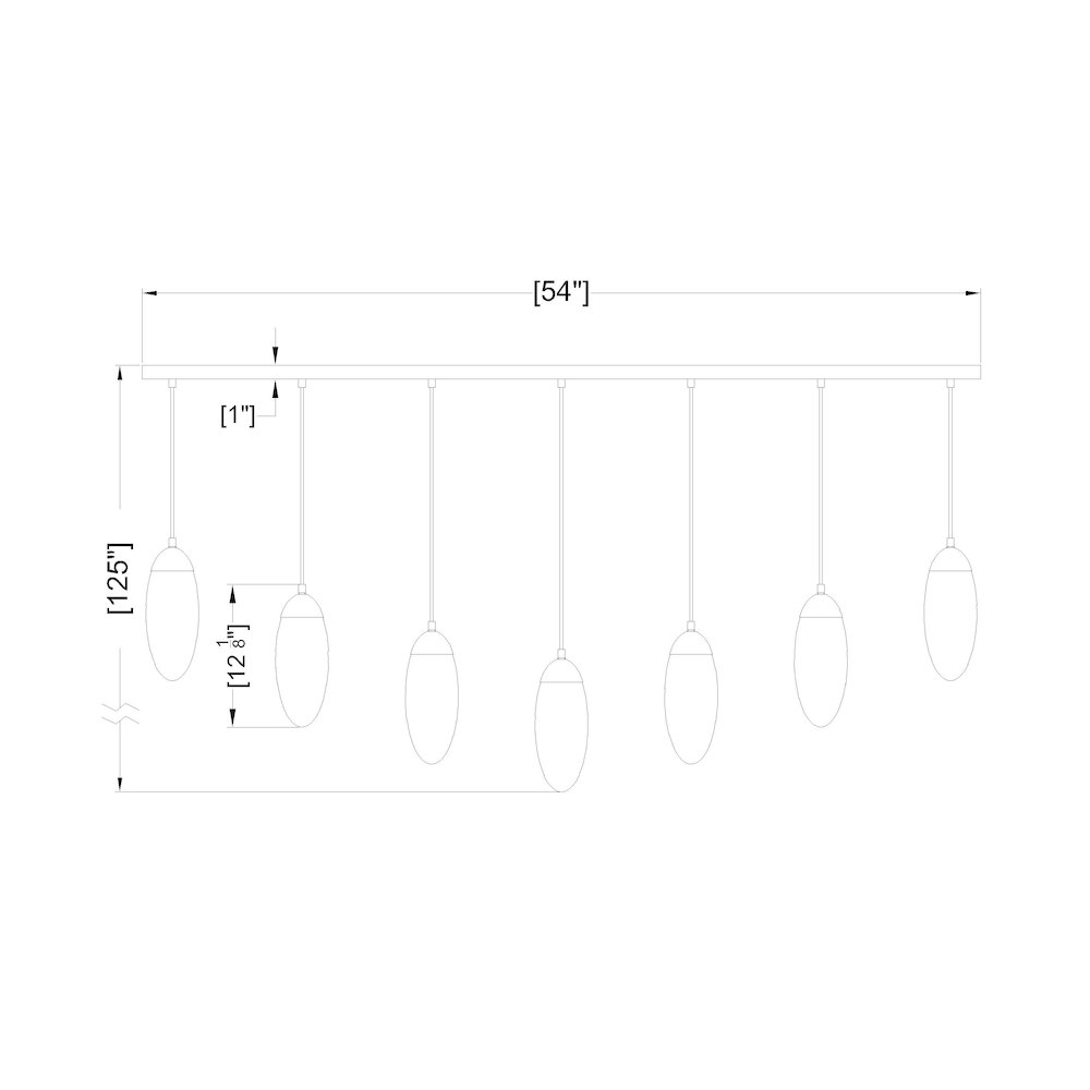 Z-Lite 7 Light Linear Chandelier. Picture 8