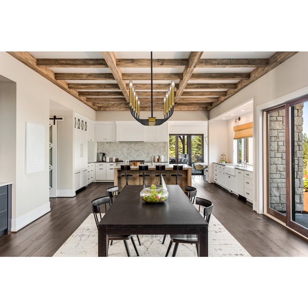Z-Lite 10 Light Linear Chandelier. Picture 6