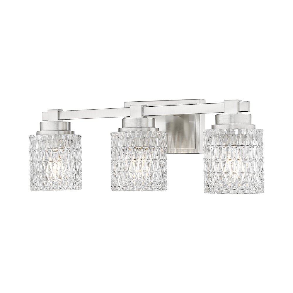 Z-Lite 3 Light Vanity, Brushed Nickel. Picture 1