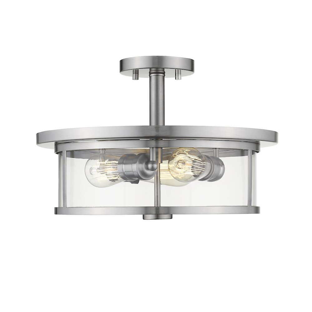 Z-Lite 3 Light Semi Flush Mount. Picture 1
