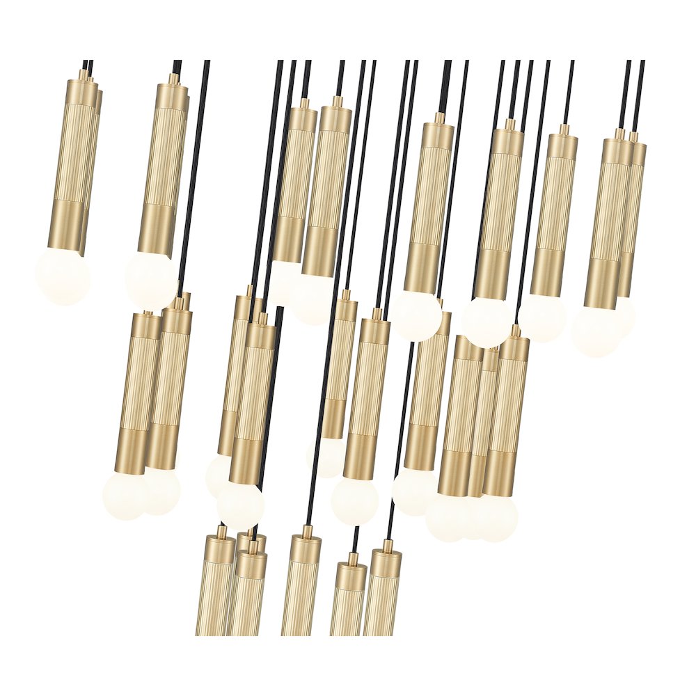 Z-Lite Stari 27 Light Chandelier in Modern Gold color, Steel frame. Picture 4