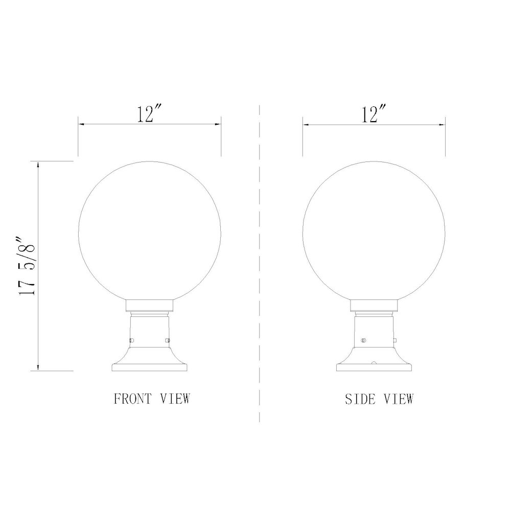Z-Lite 1 Light Outdoor Pier Mounted Fixture. Picture 8