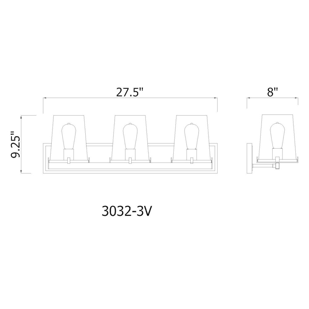 Z-Lite 3 Light Vanity. Picture 8