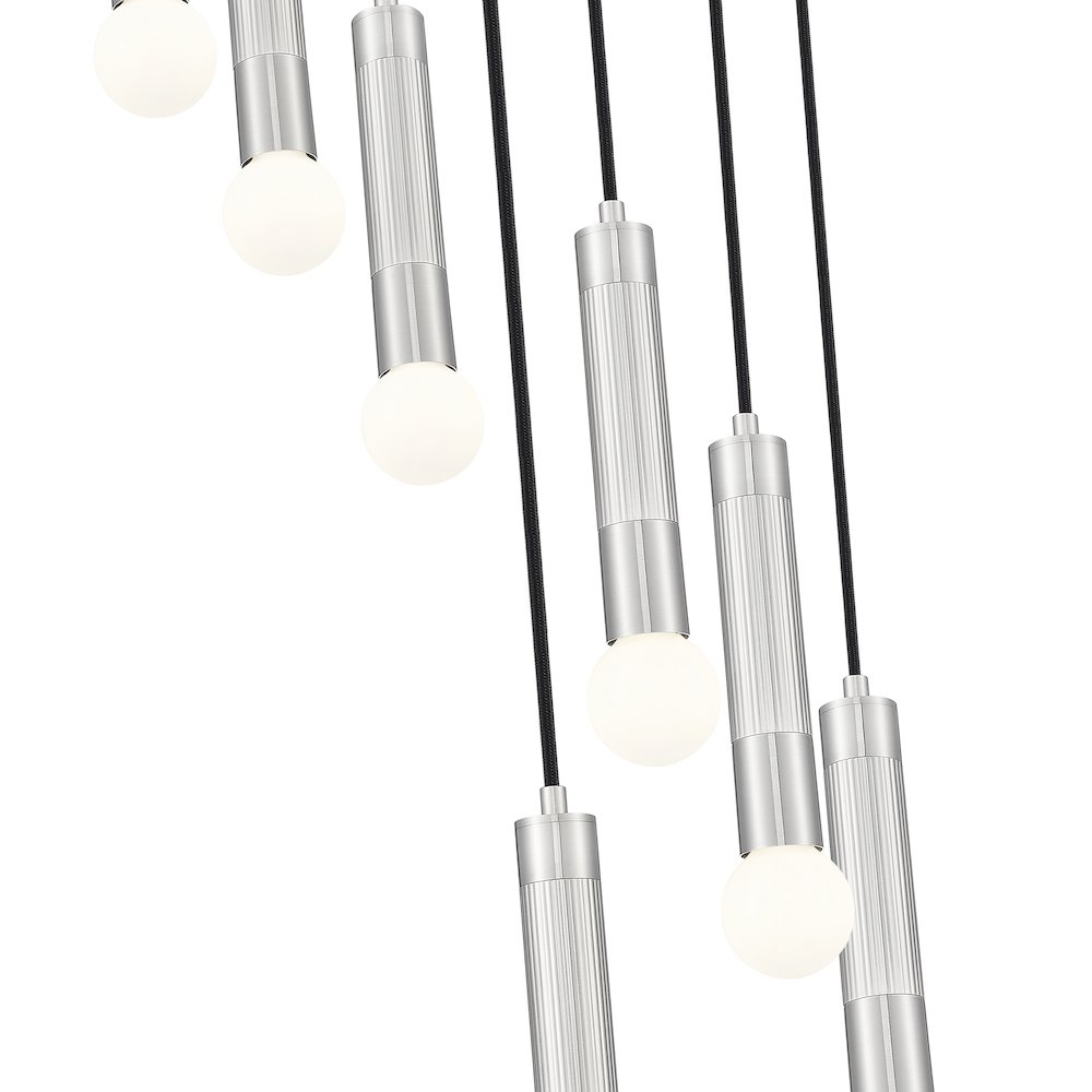 Z-Lite Stari 7 Light Chandelier in Brushed Nickel color, Steel frame. Picture 4