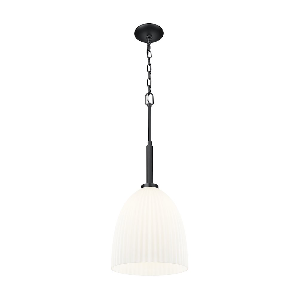 Z-Lite Naya 1 Light Pendant in Matte Black color, Steel frame. Picture 2