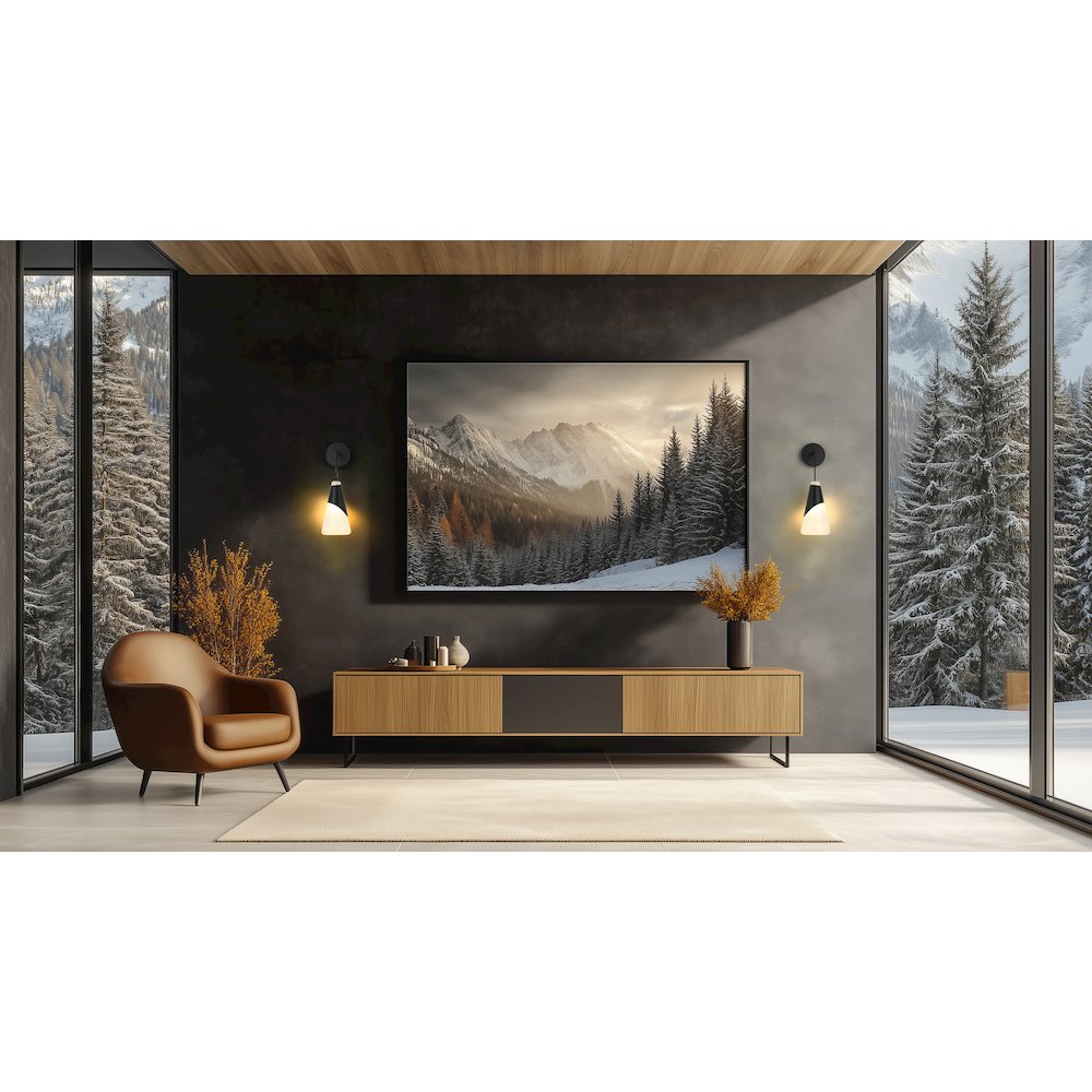 Z-Lite Aimie 1 Light Wall Sconce, Matte Black. Picture 6
