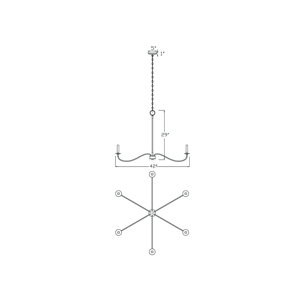 Z-Lite 6 Light Chandelier. Picture 7