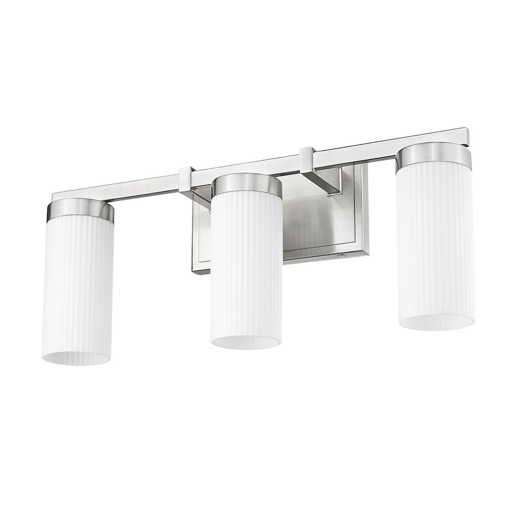 Z-Lite Danica 3 Light Vanity in Brushed Nickel color, Steel frame. Picture 5