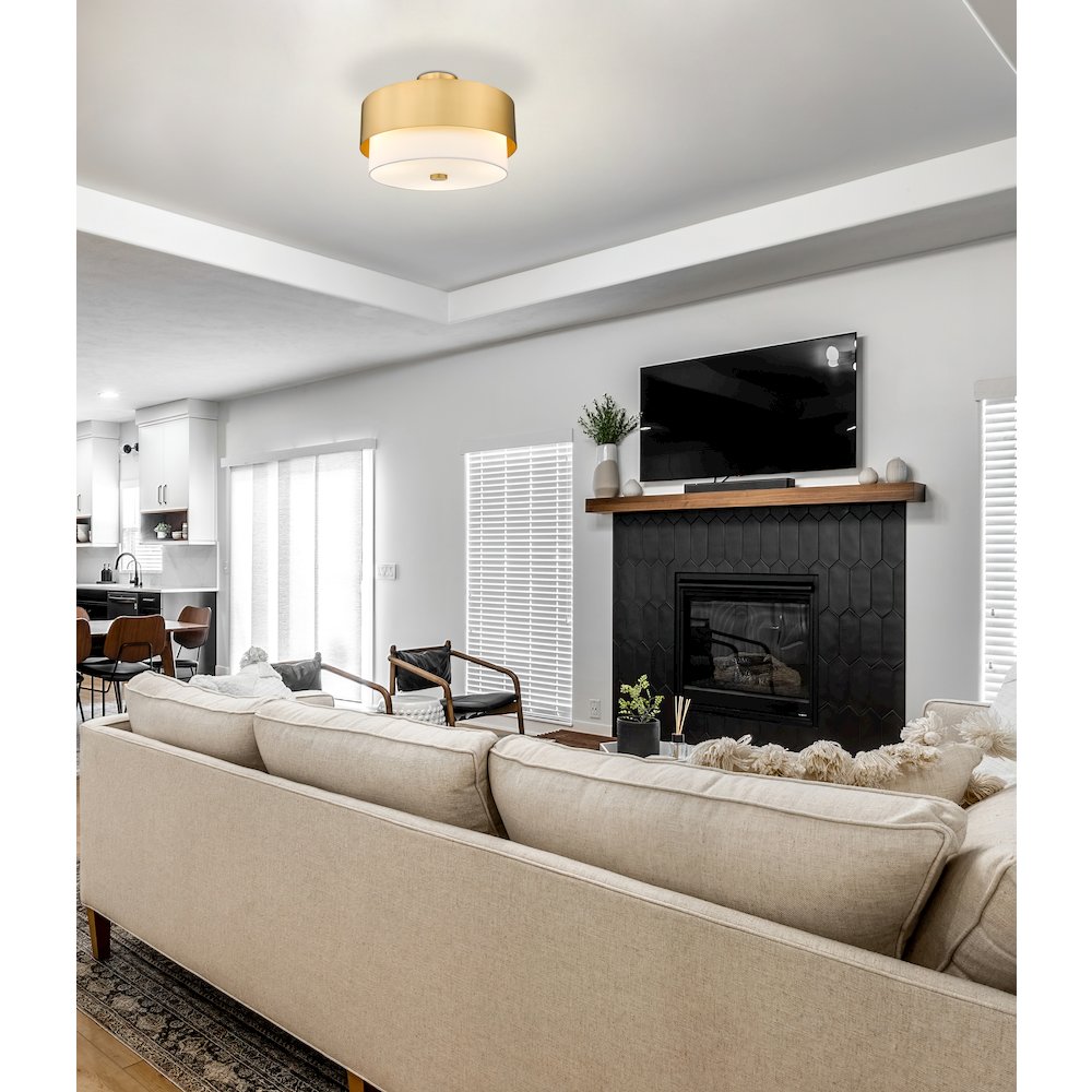 Z-Lite 3 Light Semi Flush Mount. Picture 6
