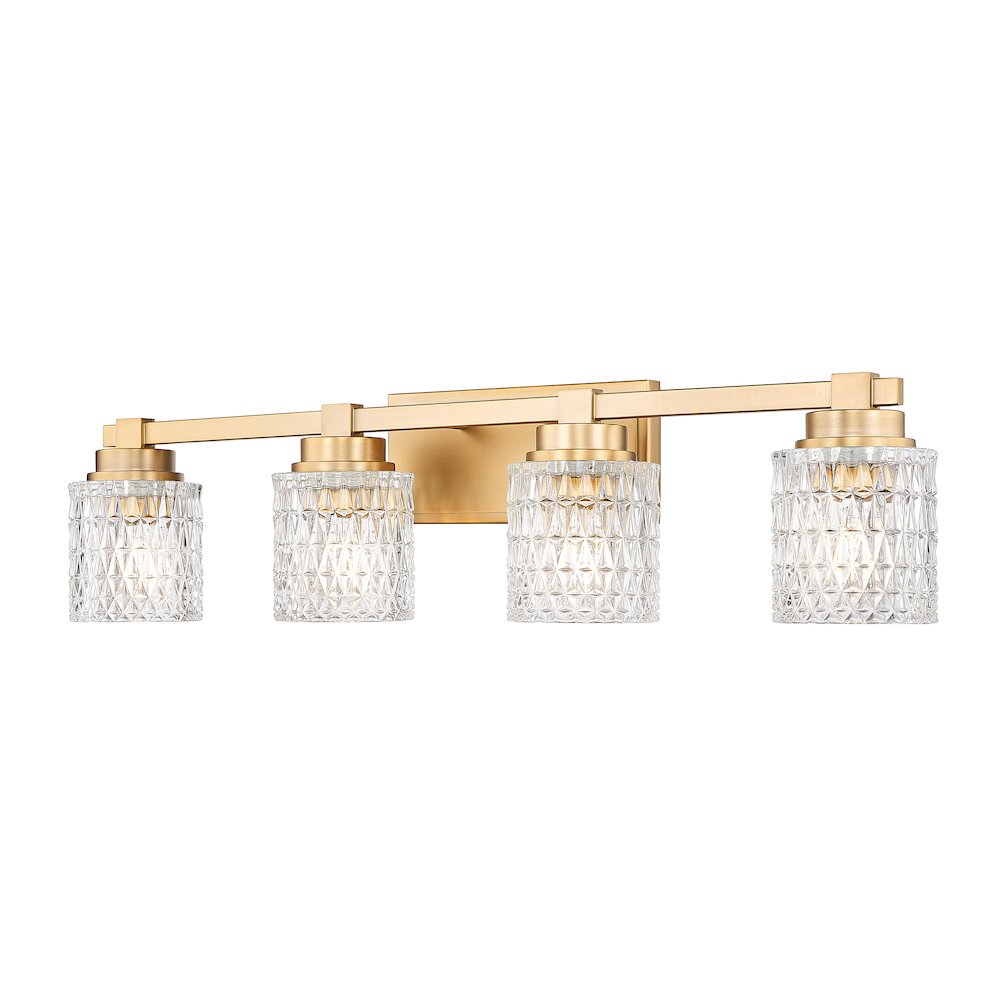 Z-Lite 4 Light Vanity, Modern Gold. Picture 1