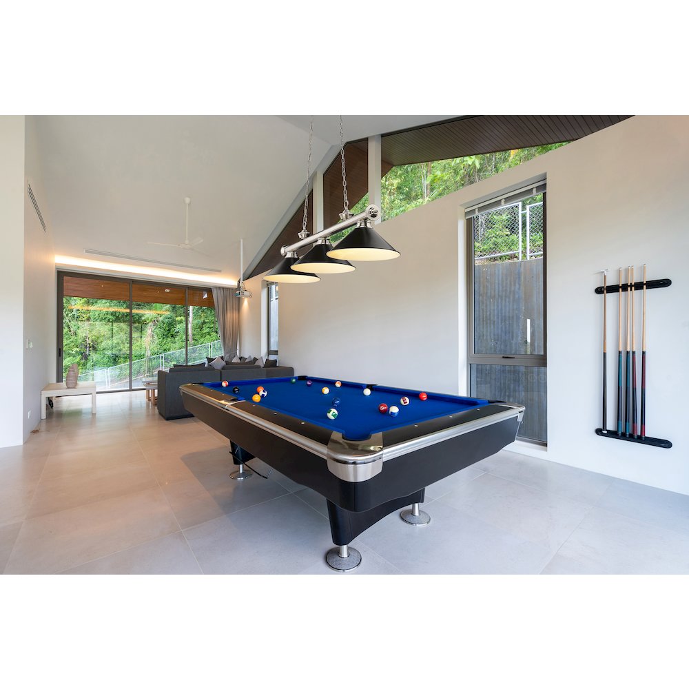 Z-Lite Cordon 3 Light Billiard, Steel Frame, Matte Black Shade Color. Picture 6
