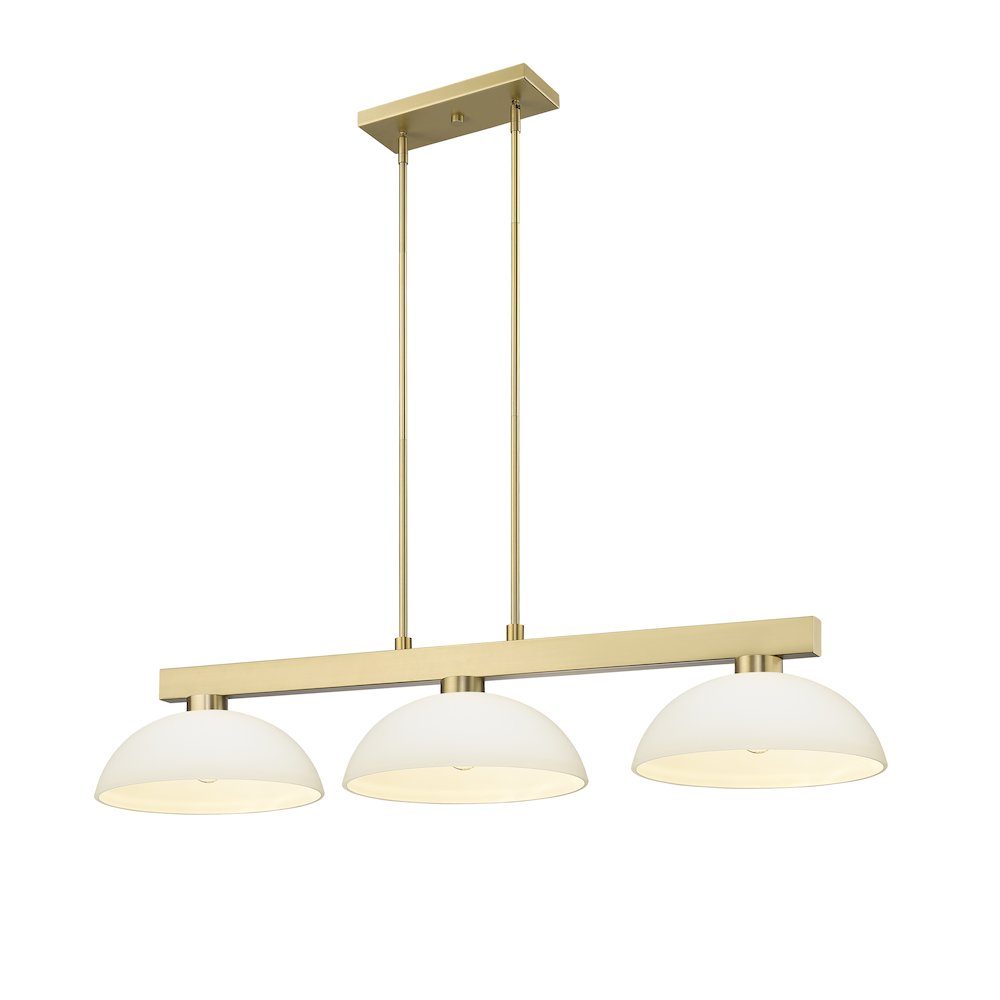 Z-Lite Cobalt 3 Light Billiard, Steel Frame, Matte Opal Shade Color. Picture 1