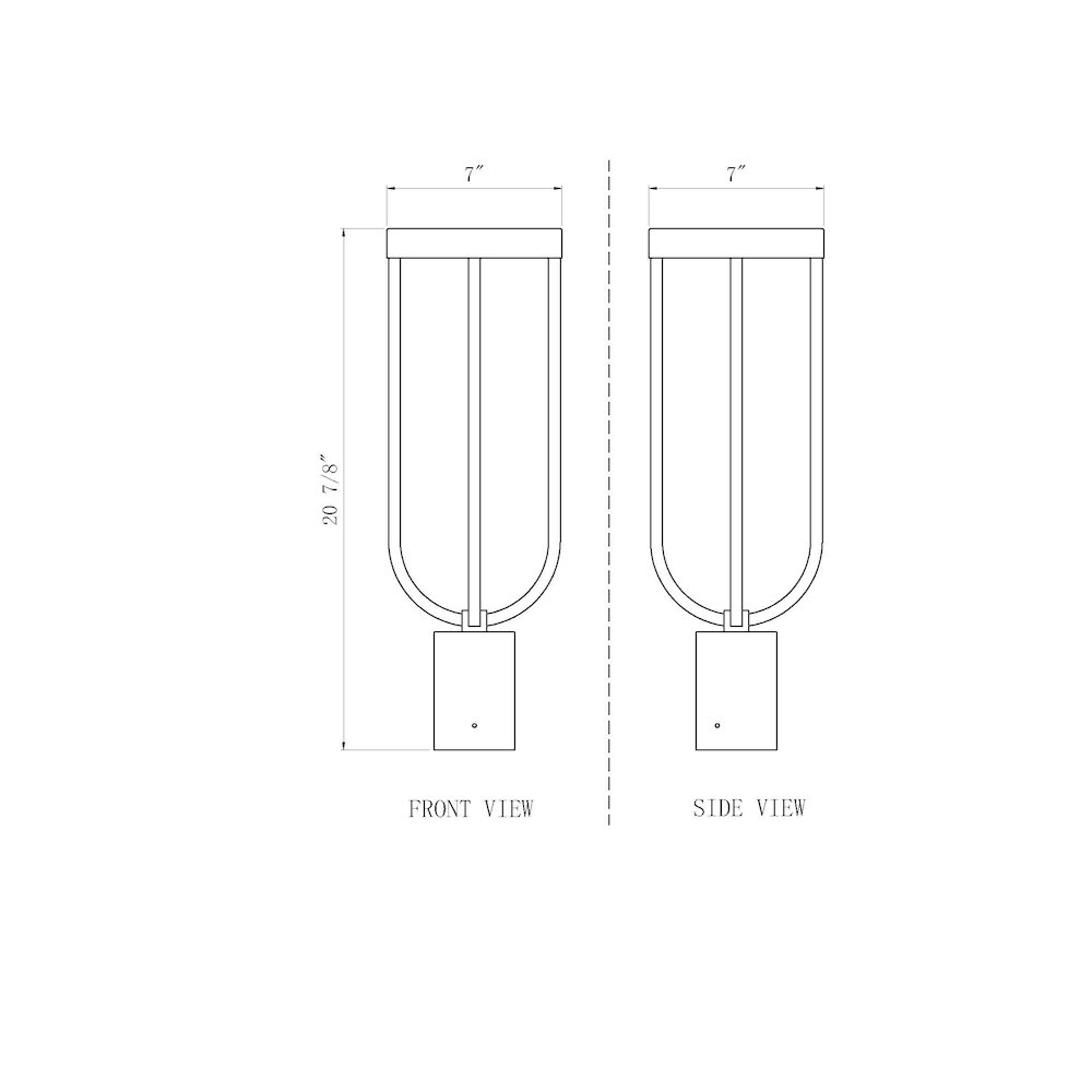 Z-Lite 1 Light Outdoor Post Mount Fixture. Picture 6