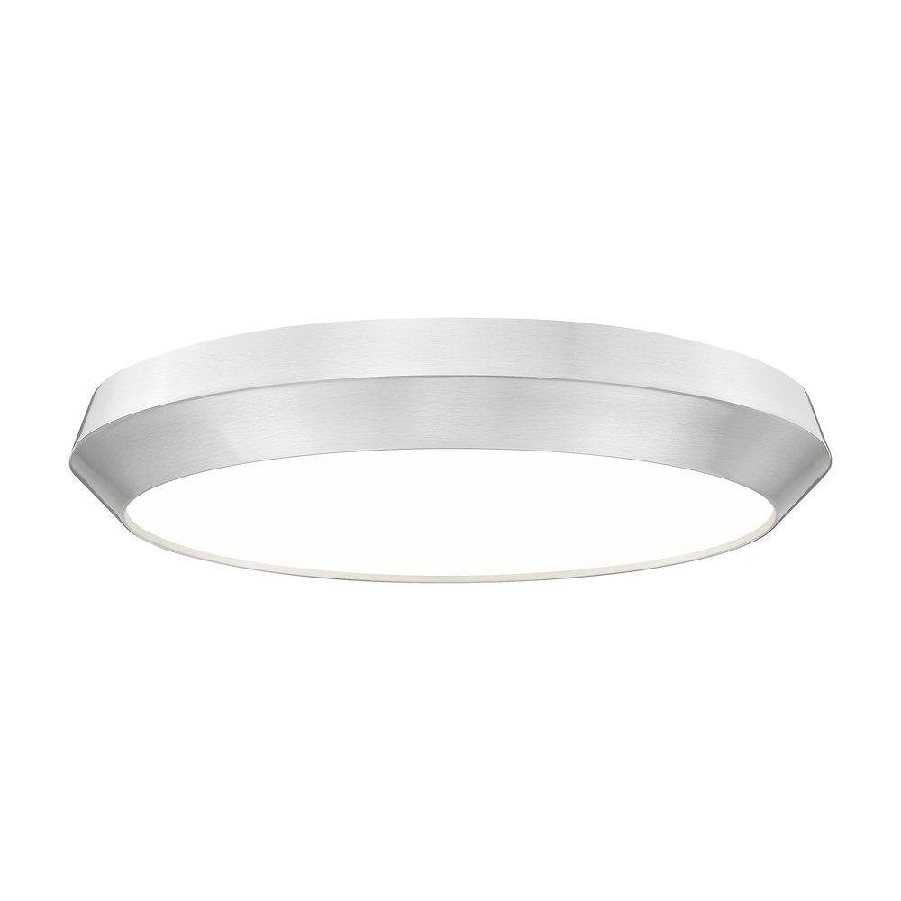 Z-Lite 1 Light Flush Mount, Brushed Nickel. Picture 1