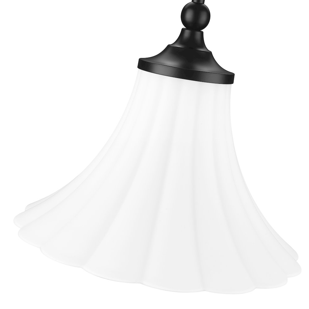 Z-Lite 1 Light Pendant, Matte Black. Picture 4