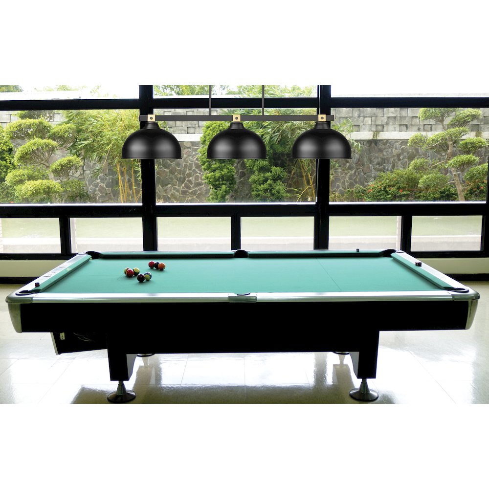 Z-Lite Bronte 3 Light Billiard, Steel Frame, Matte Black Shade Color. Picture 6