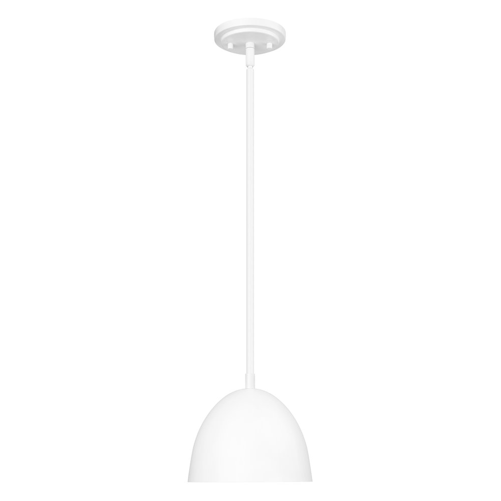 Z-Lite 1 Light Pendant, Matte White. Picture 1