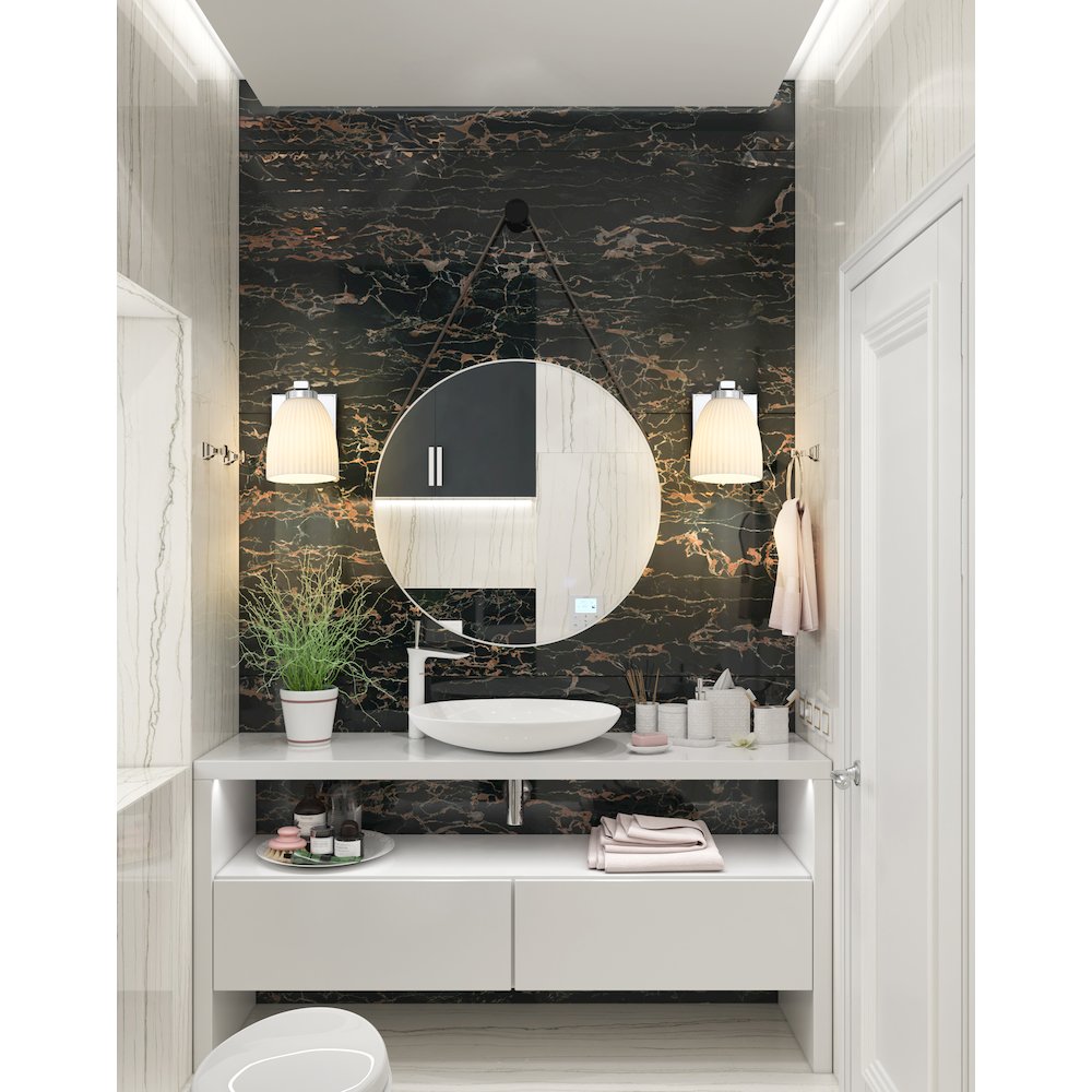 Z-Lite Naya 1 Light Wall Sconce in Chrome color, Steel frame. Picture 7