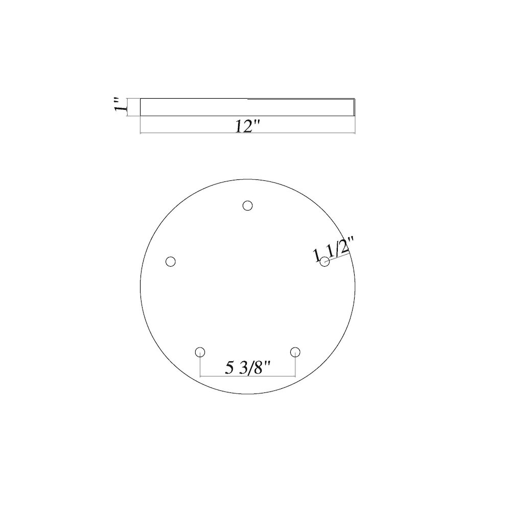 Z-Lite 5 Light Ceiling Plate. Picture 2