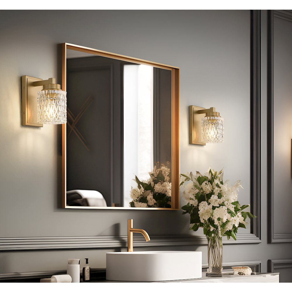 Z-Lite 1 Light Wall Sconce, Modern Gold. Picture 5