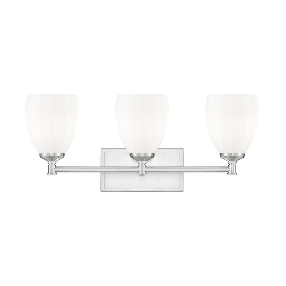Z-Lite Oren 3 Light Vanity in Brushed Nickel color, Steel frame. Picture 2