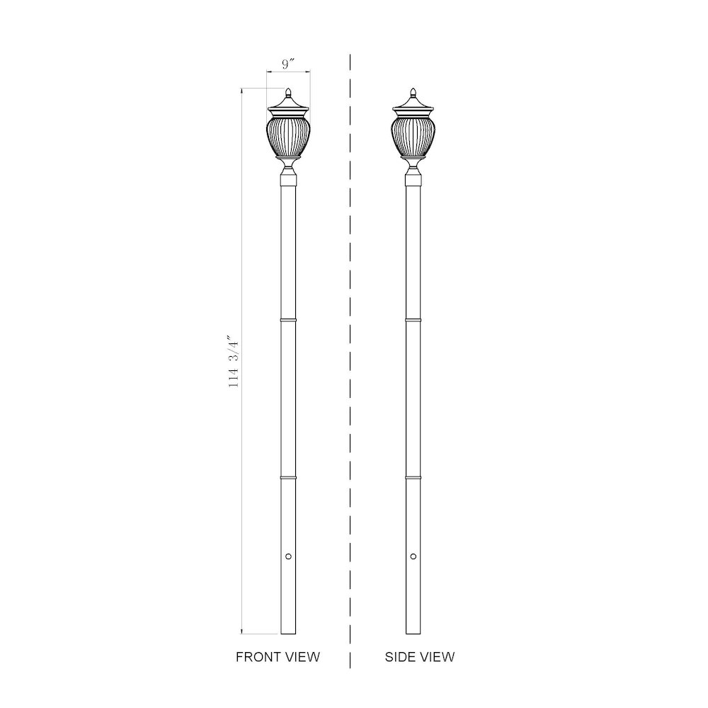 Z-Lite 3 Light Outdoor Post Mounted Fixture. Picture 8