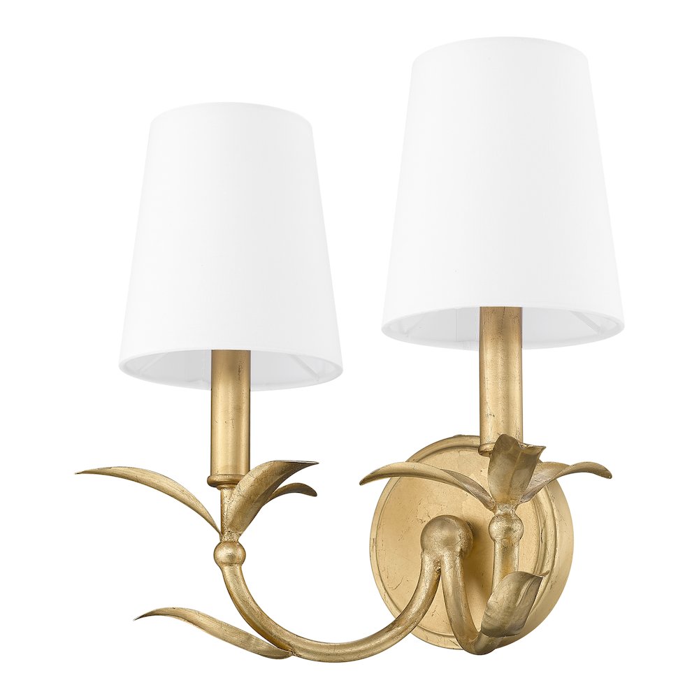 Z-Lite 2 Light Wall Sconce, Gold Leaf. Picture 7