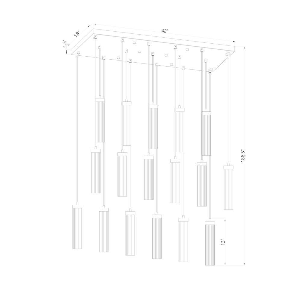 Z-Lite 17 Light Linear Chandelier. Picture 8