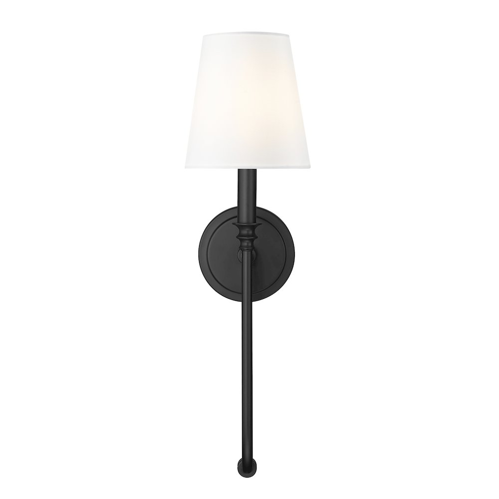 Z-Lite 1 Light Wall Sconce, Matte Black. Picture 2