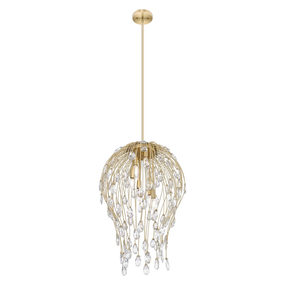 Z-Lite 6 Light Pendant, Modern Gold. Picture 2