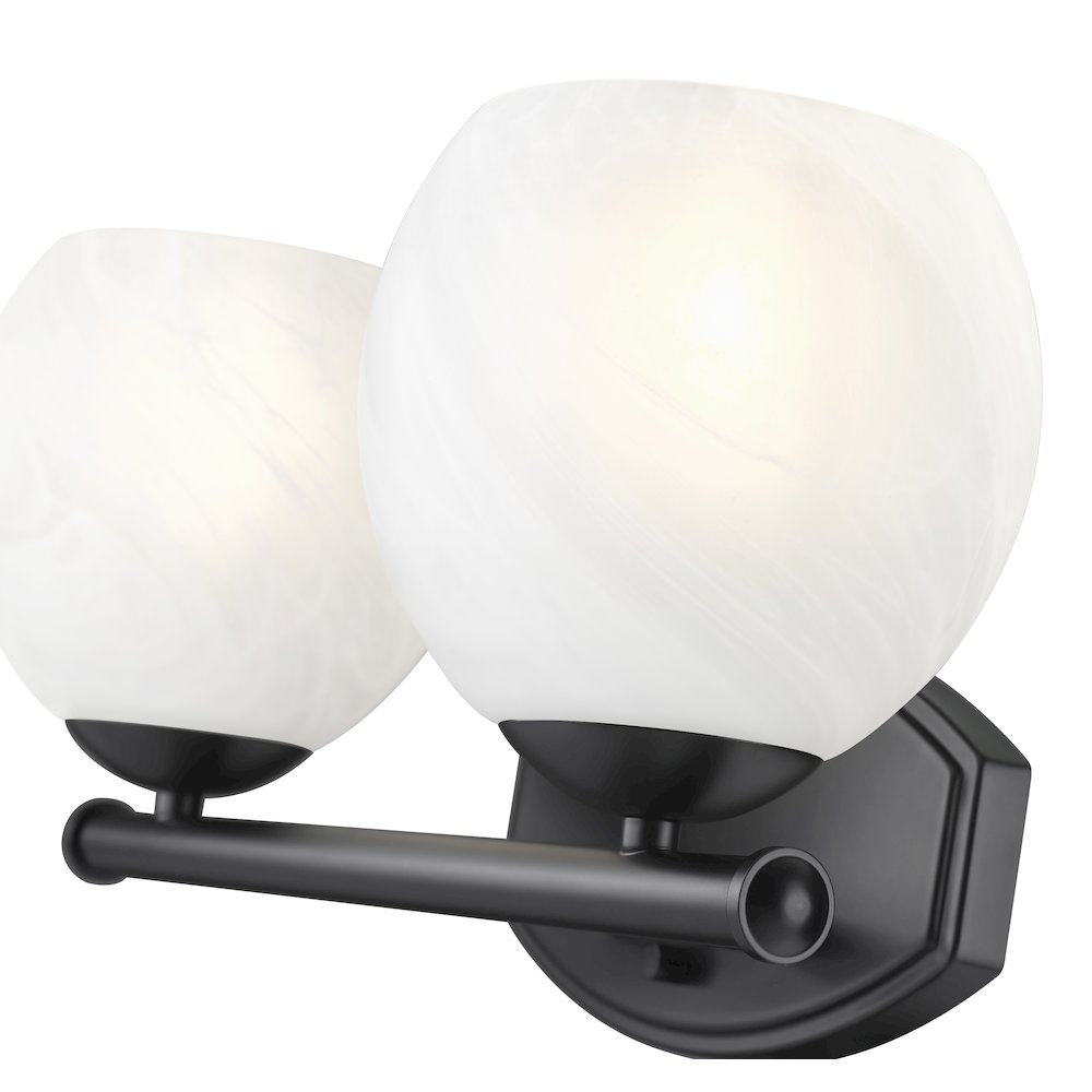 Z-Lite 2 Light Vanity, Matte Black. Picture 4