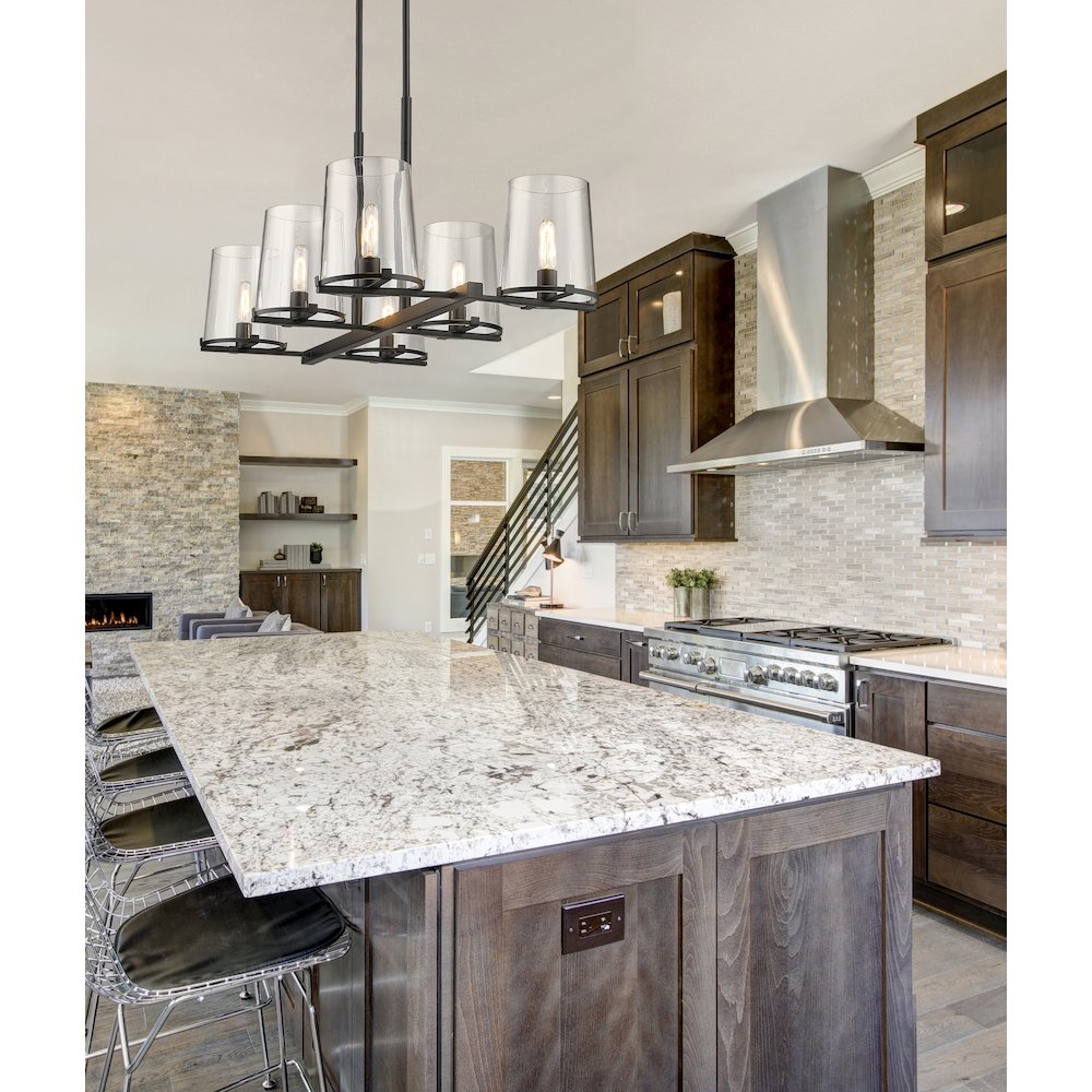 Z-Lite 6 Light Linear Chandelier. Picture 6
